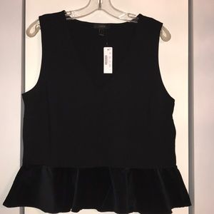 BRAND NEW 🎉🎉Gorgeous Black Cotton Tank w/velvet